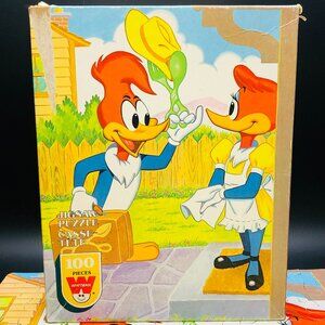 1982 Woody Woodpecker Gadget Salesman 100 Piece Jigsaw Puzzle -COMPLETE- Vintage